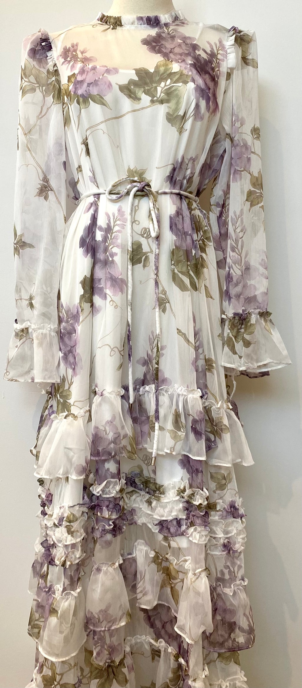 Floral Chiffon Layered Maxi Dress – Showroom56