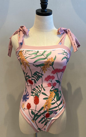 French Reversible Flower Swimsuit