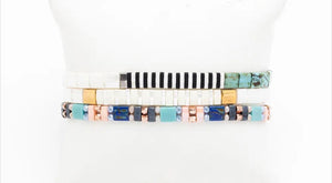 Japanese Miyuki Tila Beads Stretch Bracelet Set