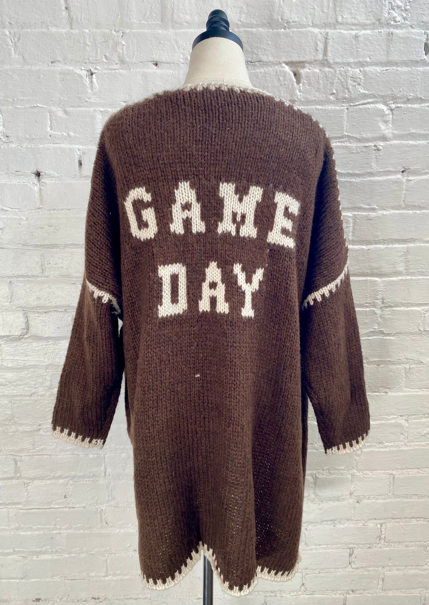 Brown Gameday Cardigan
