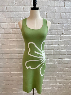 Intarsia Knit Dress Matcha / Medium