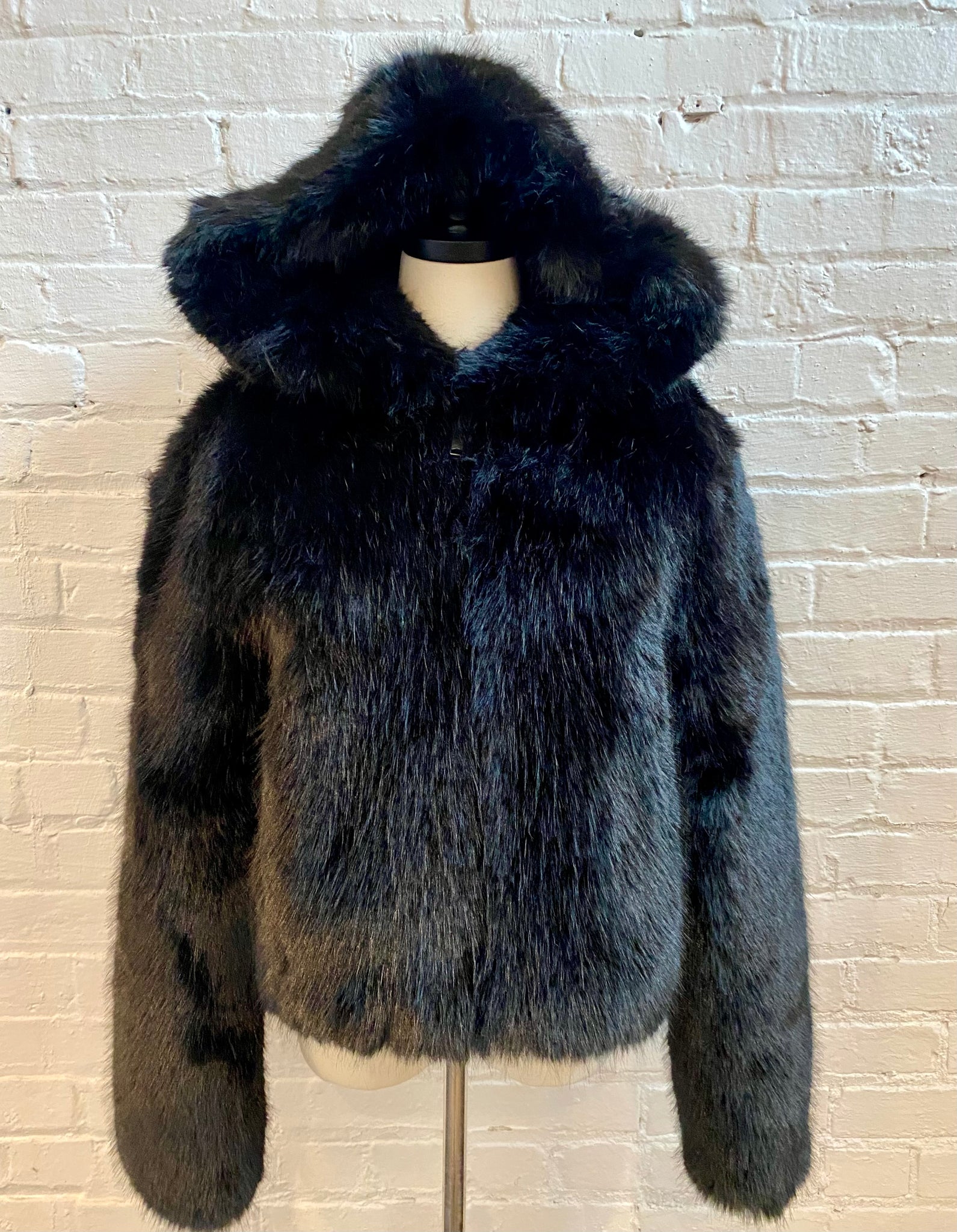 Louder Please Faux Fur Hooded Jacket