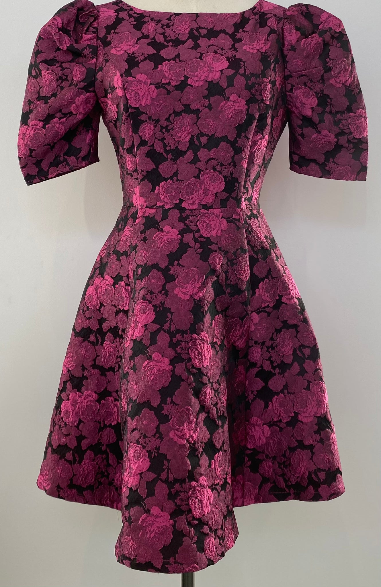 Magenta Jacquard Dress