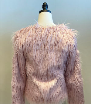 Pink Fuzzy Faux Fur Jacket