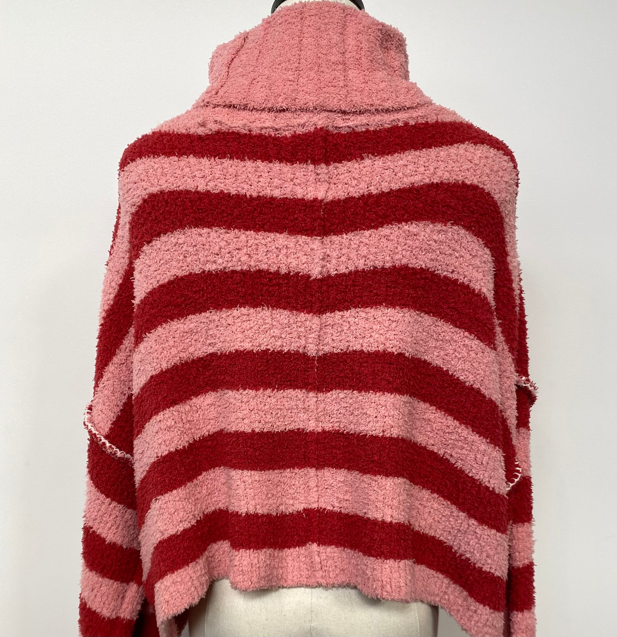 Front Stitch Striped Sweater