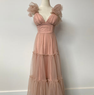 Pink Tulle Layered Dress