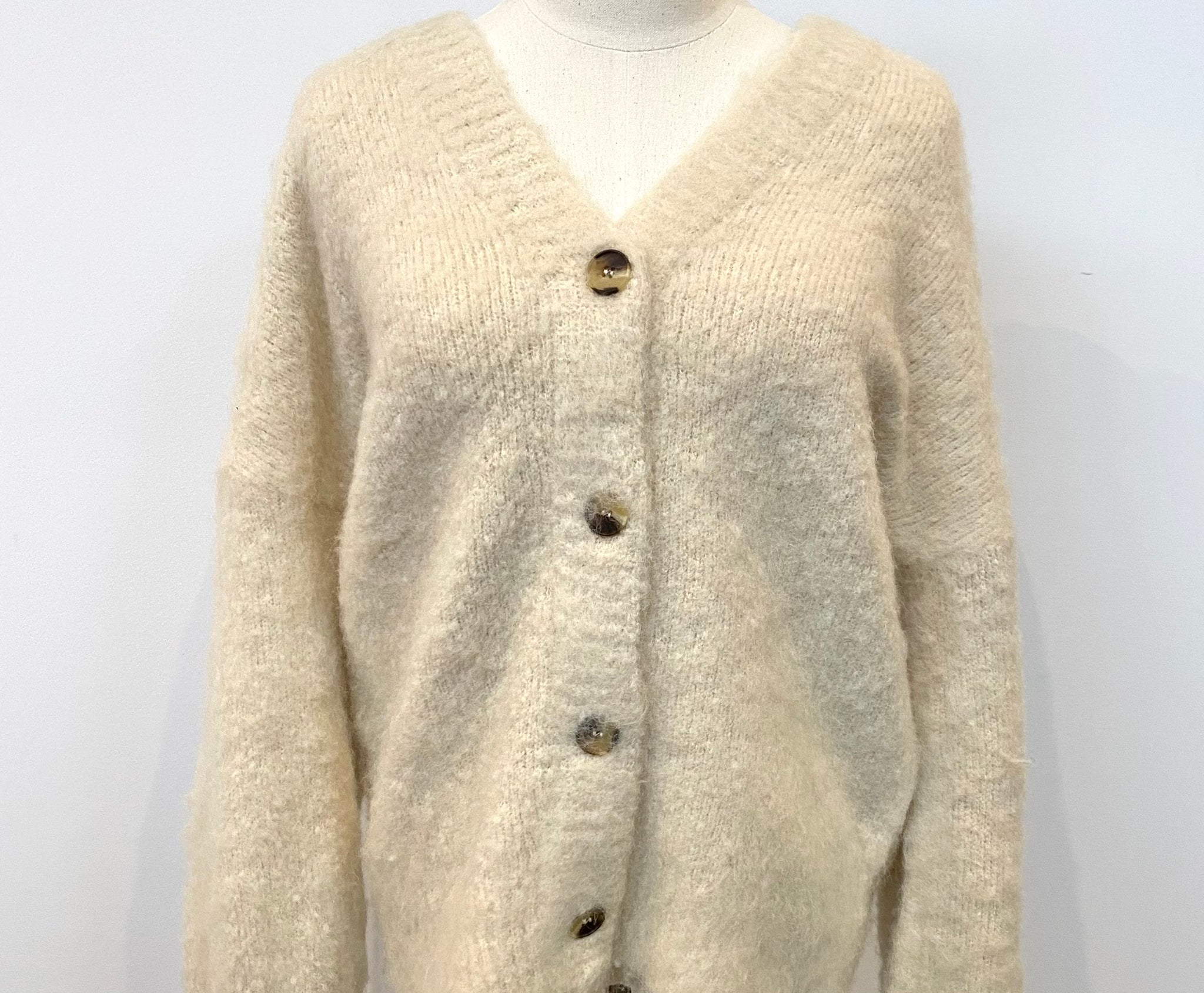 Oversized Mohair Knit Cardigan