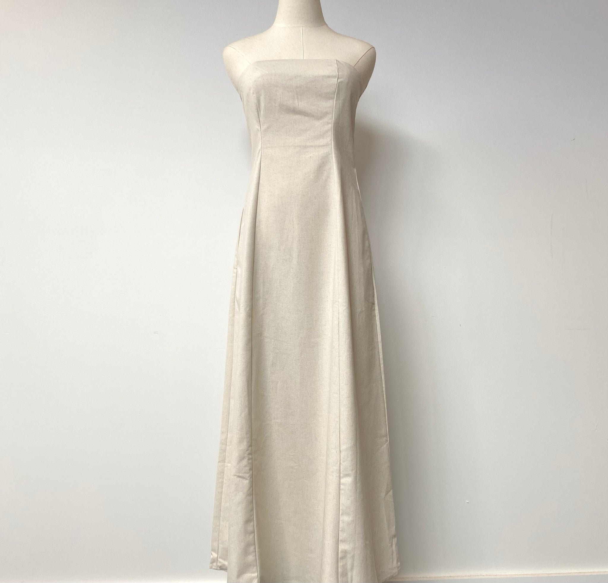 Strapless Linen Dress