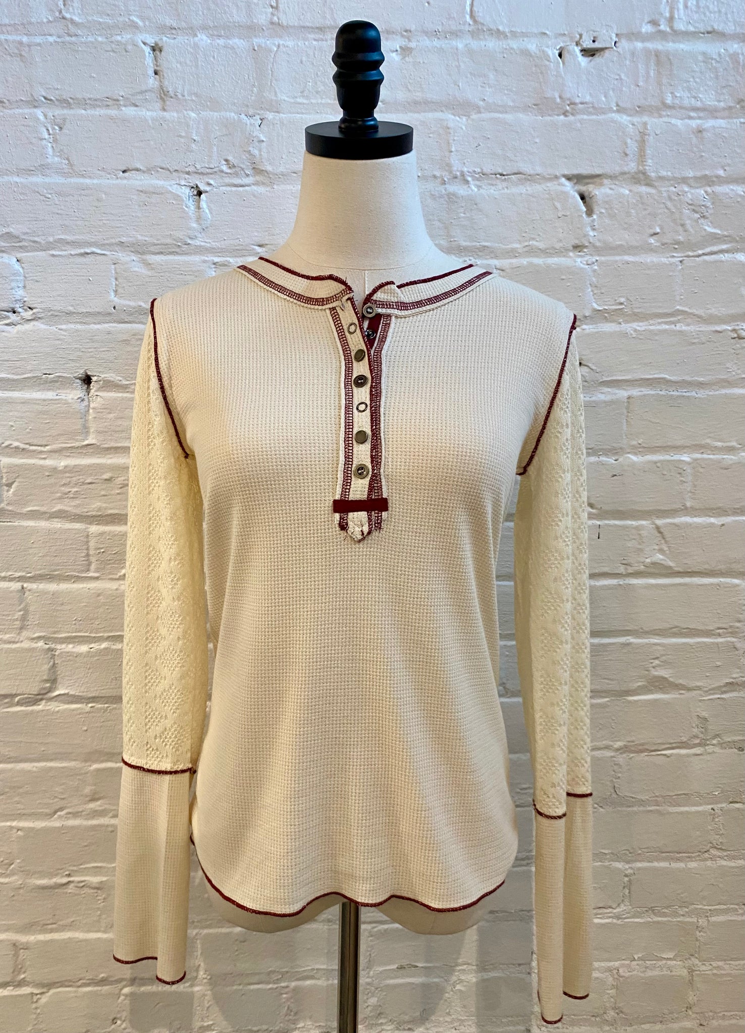 Contrast Pattern Henley