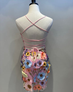 3D Floral Pastel Dress