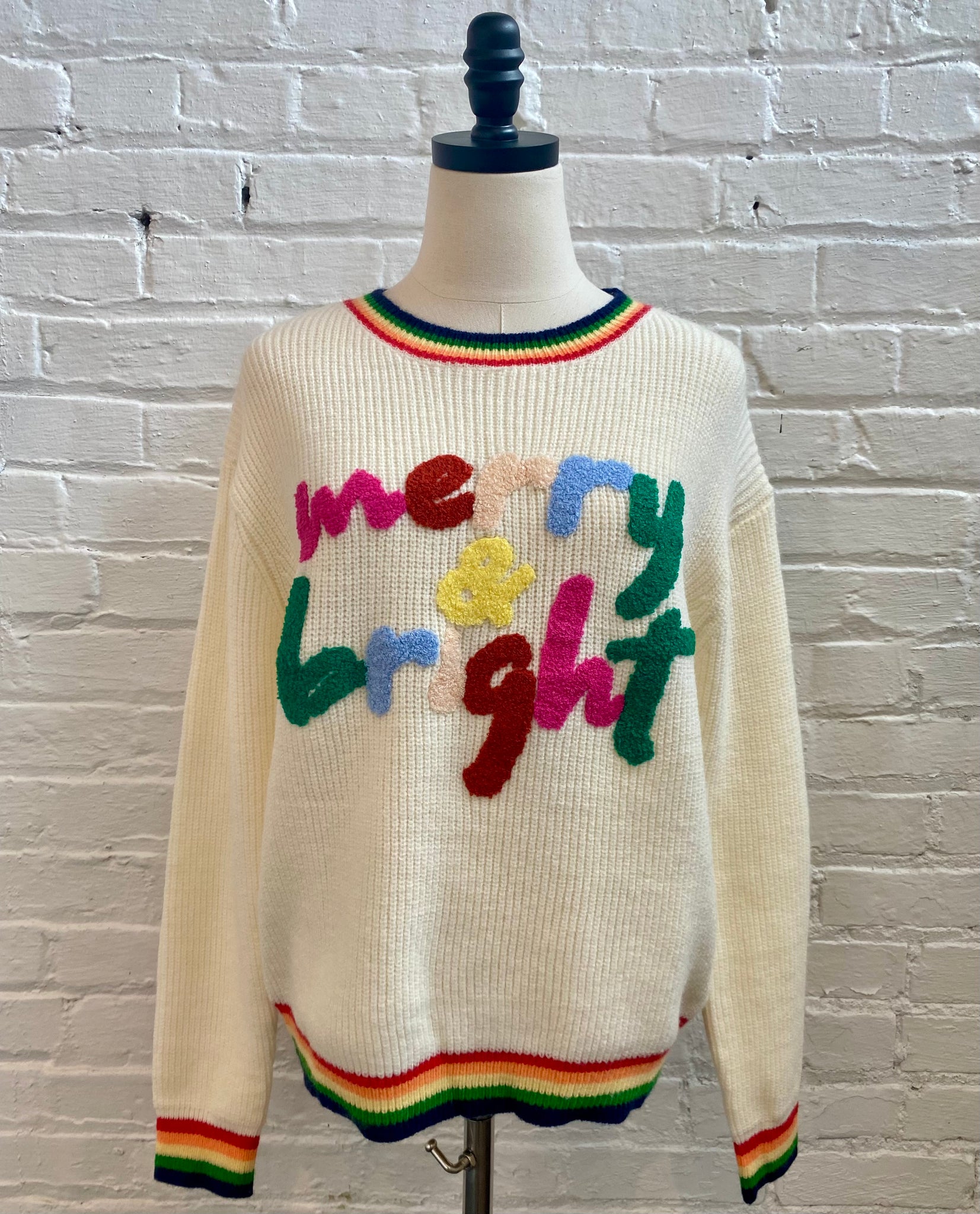 Banded Merry and Bright Sweater