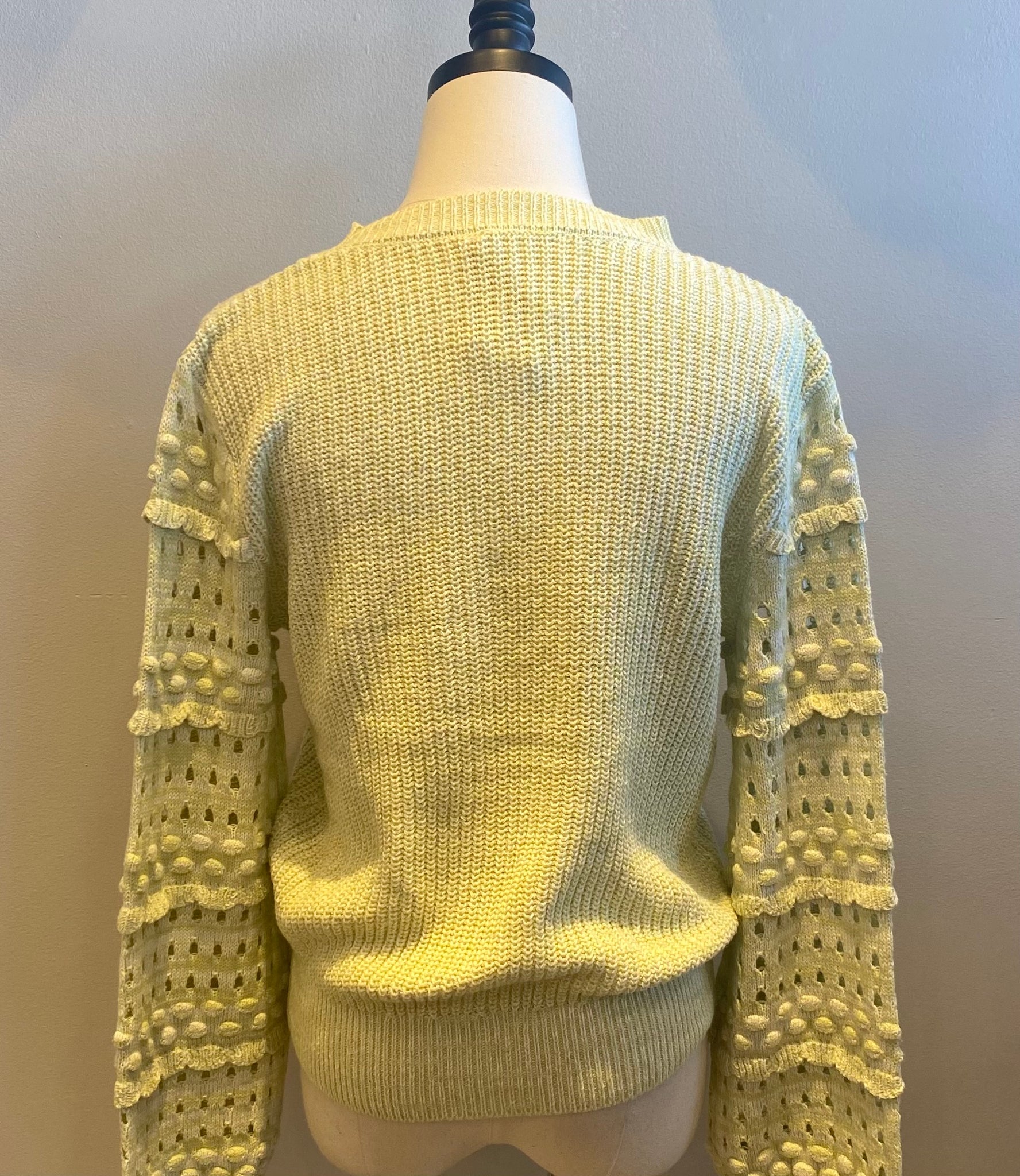 Textured Sleeve Sweater