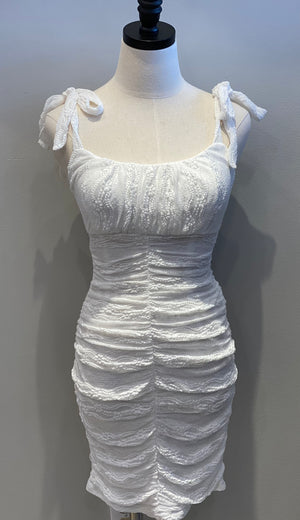 Saints & Secrets Ruched Bodycon Lace Dress Showroom56 Saints & Secrets Ruched Bodycon Lace Dress Showroom56