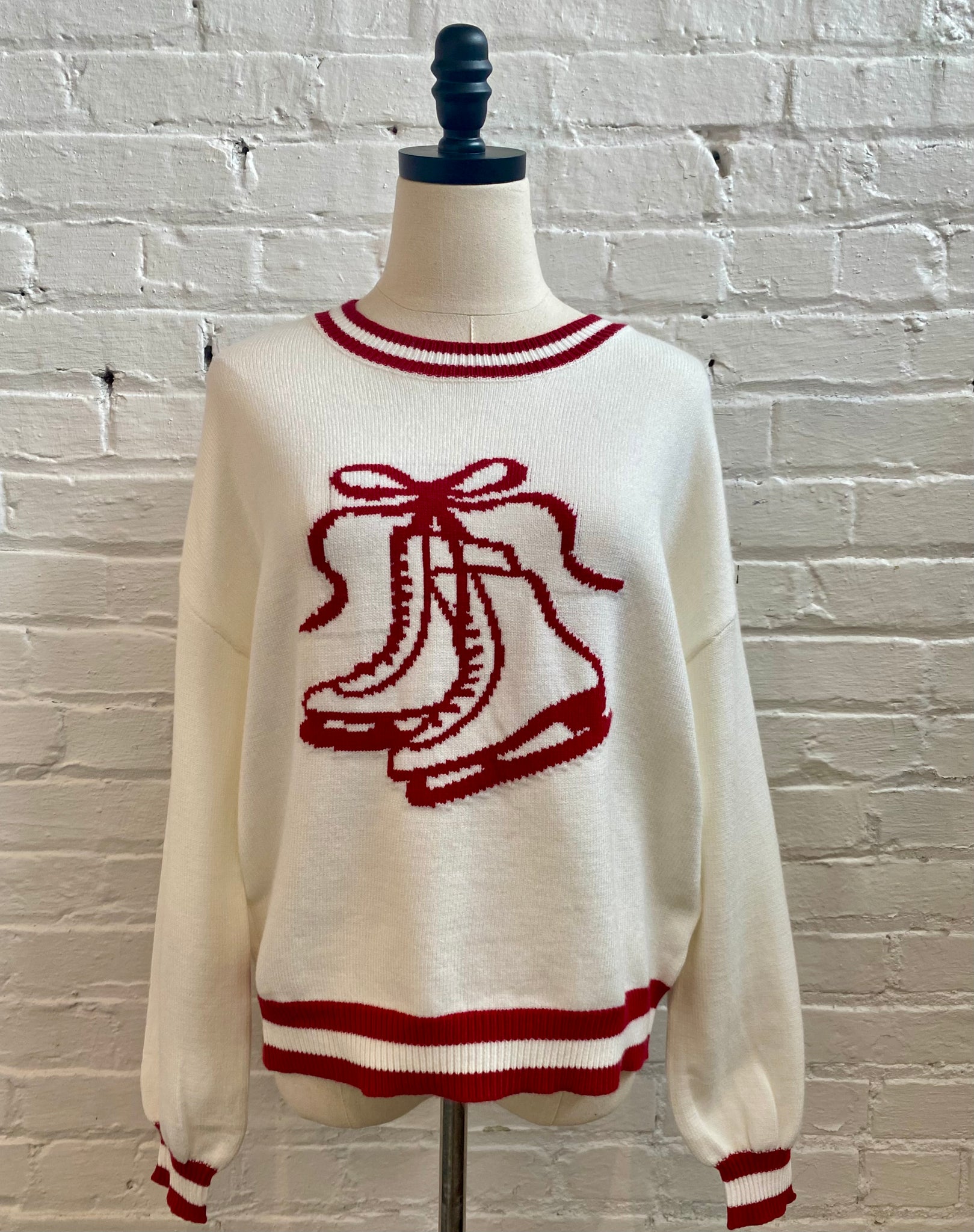 Ice Skate Print Sweater