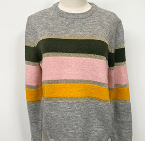 Striped Metallic Detail Sweater