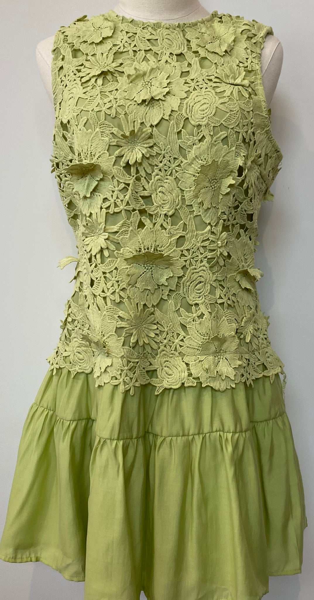 Floral Lace Tiered Dress