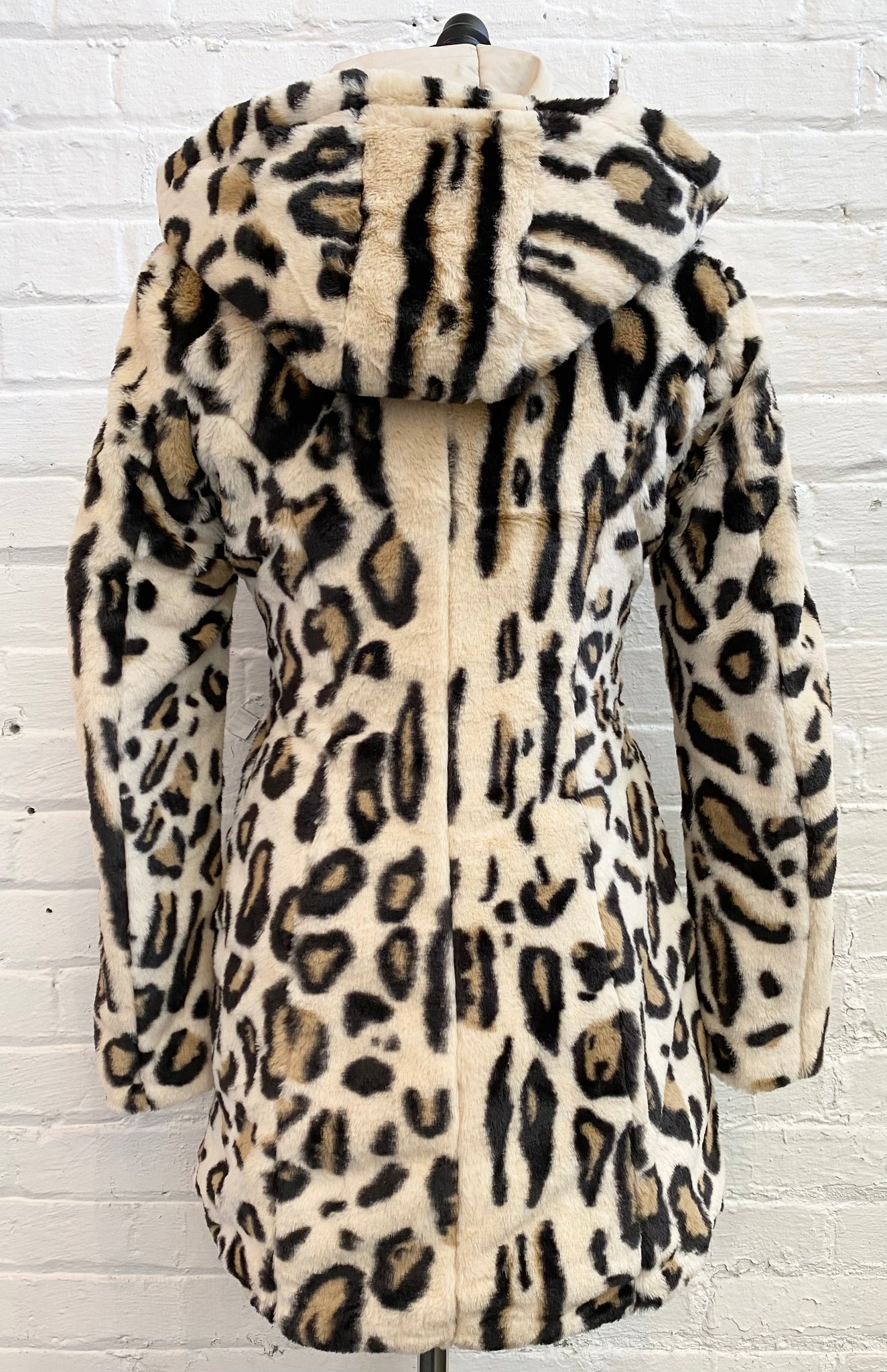 Reversible  Puffer Jacket w Faux Fur Lining/Hood