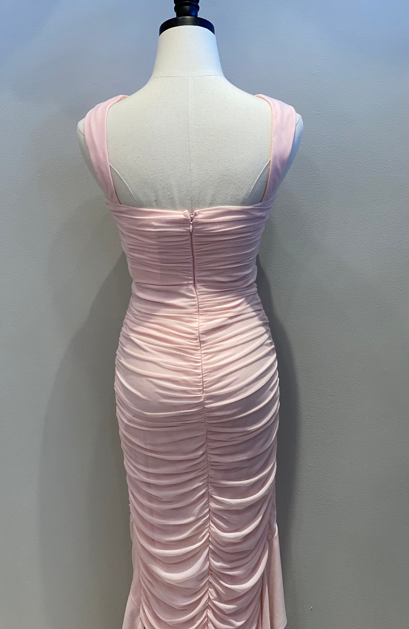 Powder Pink High Low Maxi Dress