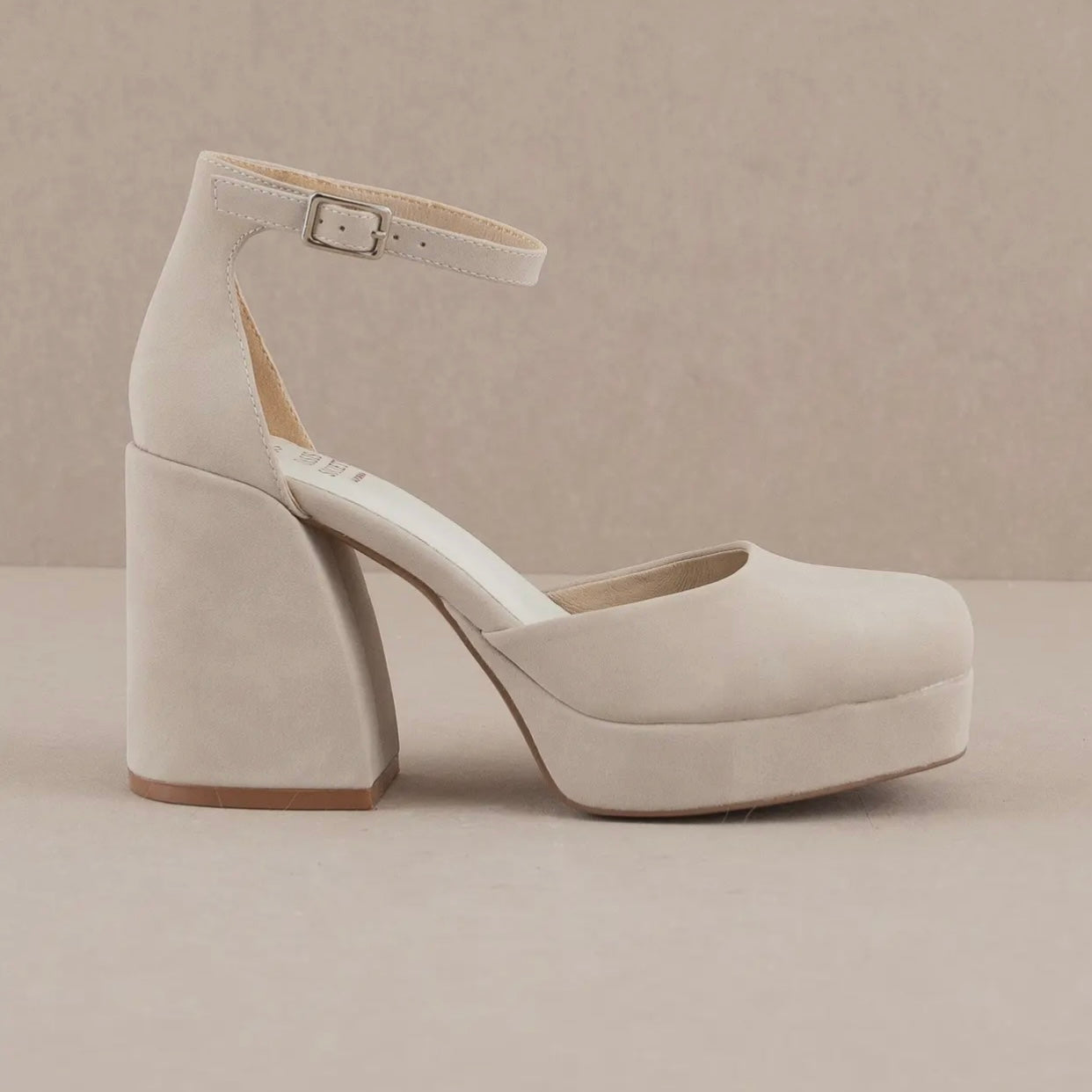 Soft Grey Platform Heel