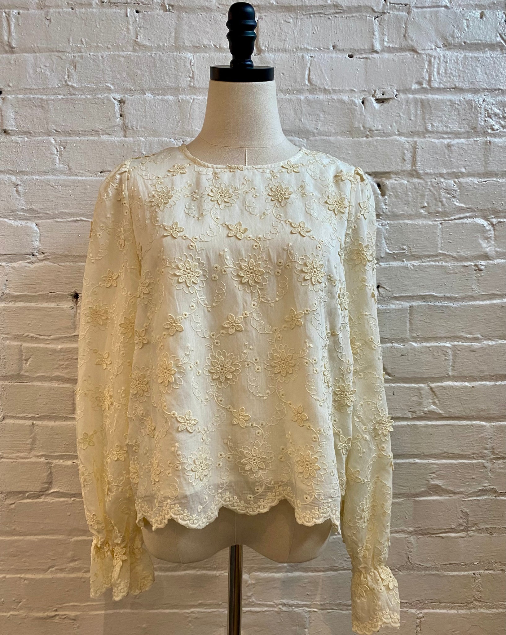 Scallop Edged Blouse