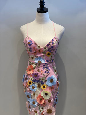 3D Floral Pastel Dress