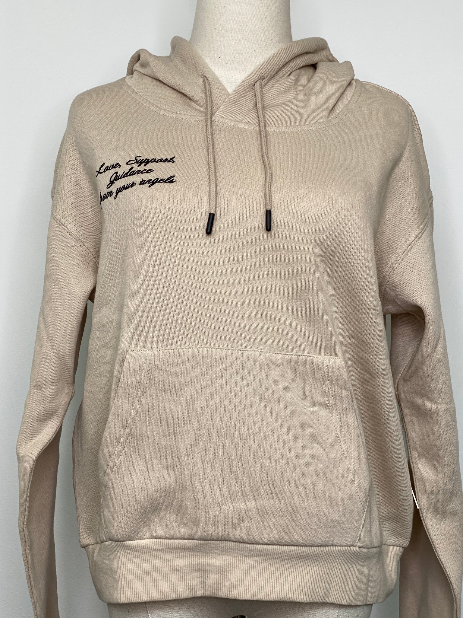 Vanilla Cream Cotton Blend Fleece Hoodie