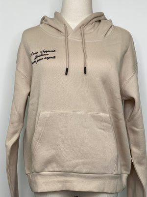 Vanilla Cream Cotton Blend Fleece Hoodie