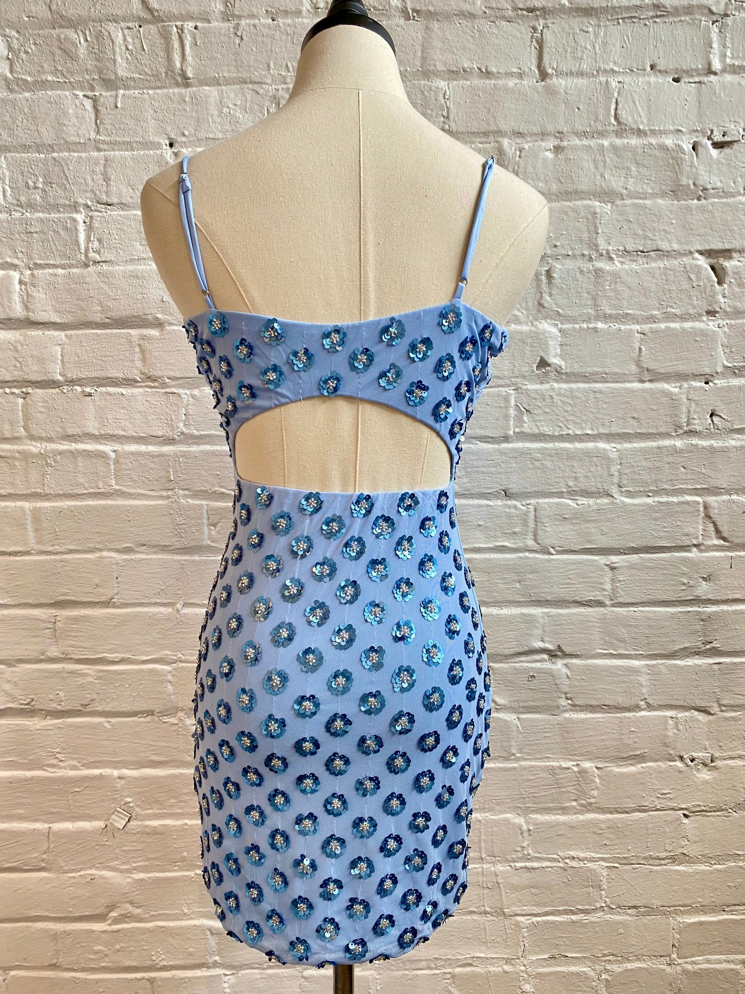 floral beaded mini dress Pink / Large Style:EE02679DN What's Hot Its perfect for parties Sultry Intentions Royal Blue