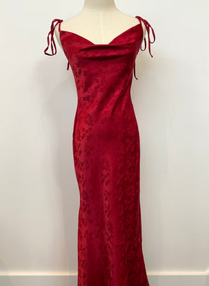 Cowl Neck Brocade Formal Dress Showroom56 Cowl Neck Brocade Formal Dress Showroom56