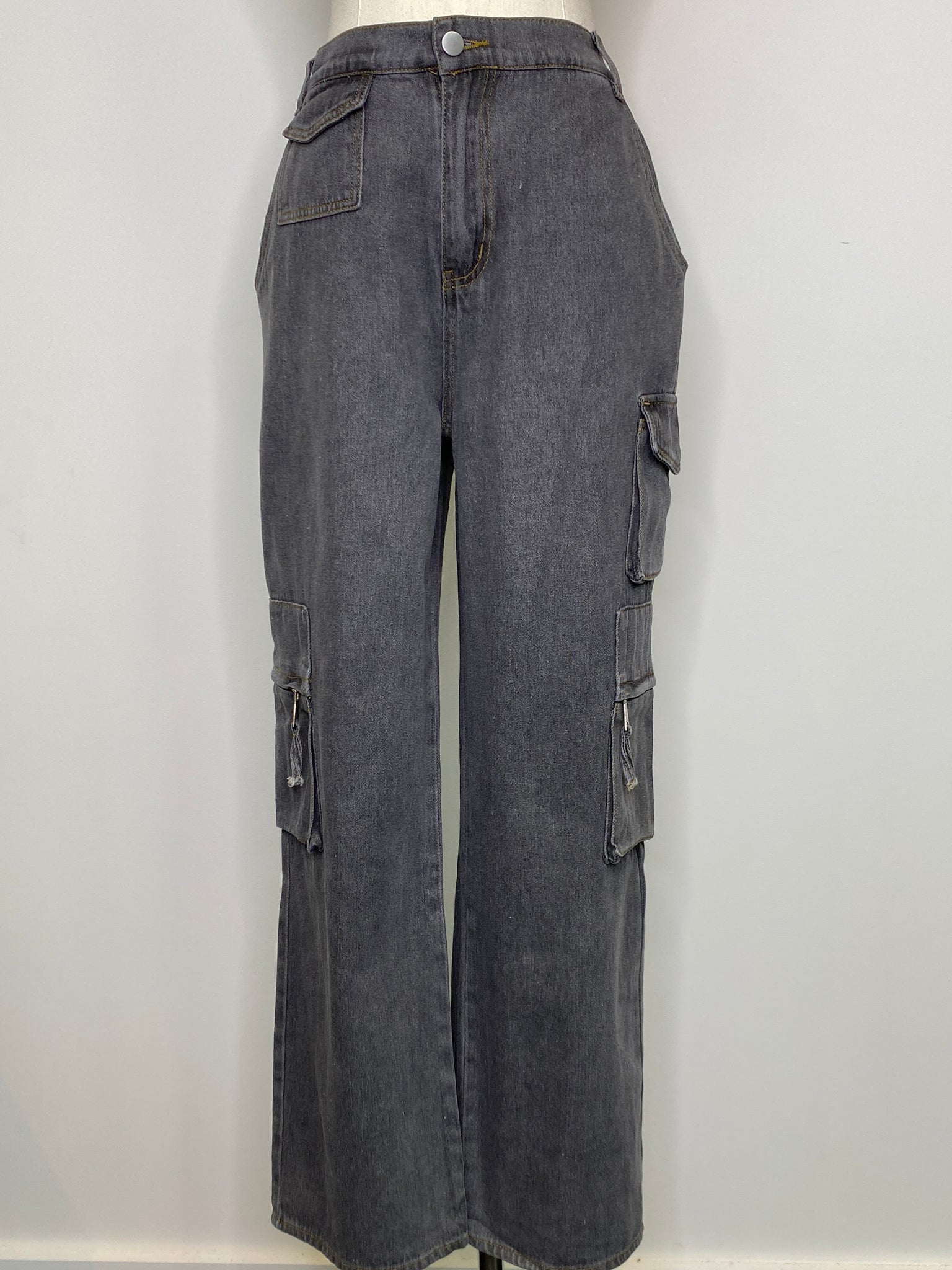 Denim Cargo Pants