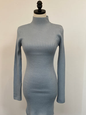 Ice Blue Sweater Dress