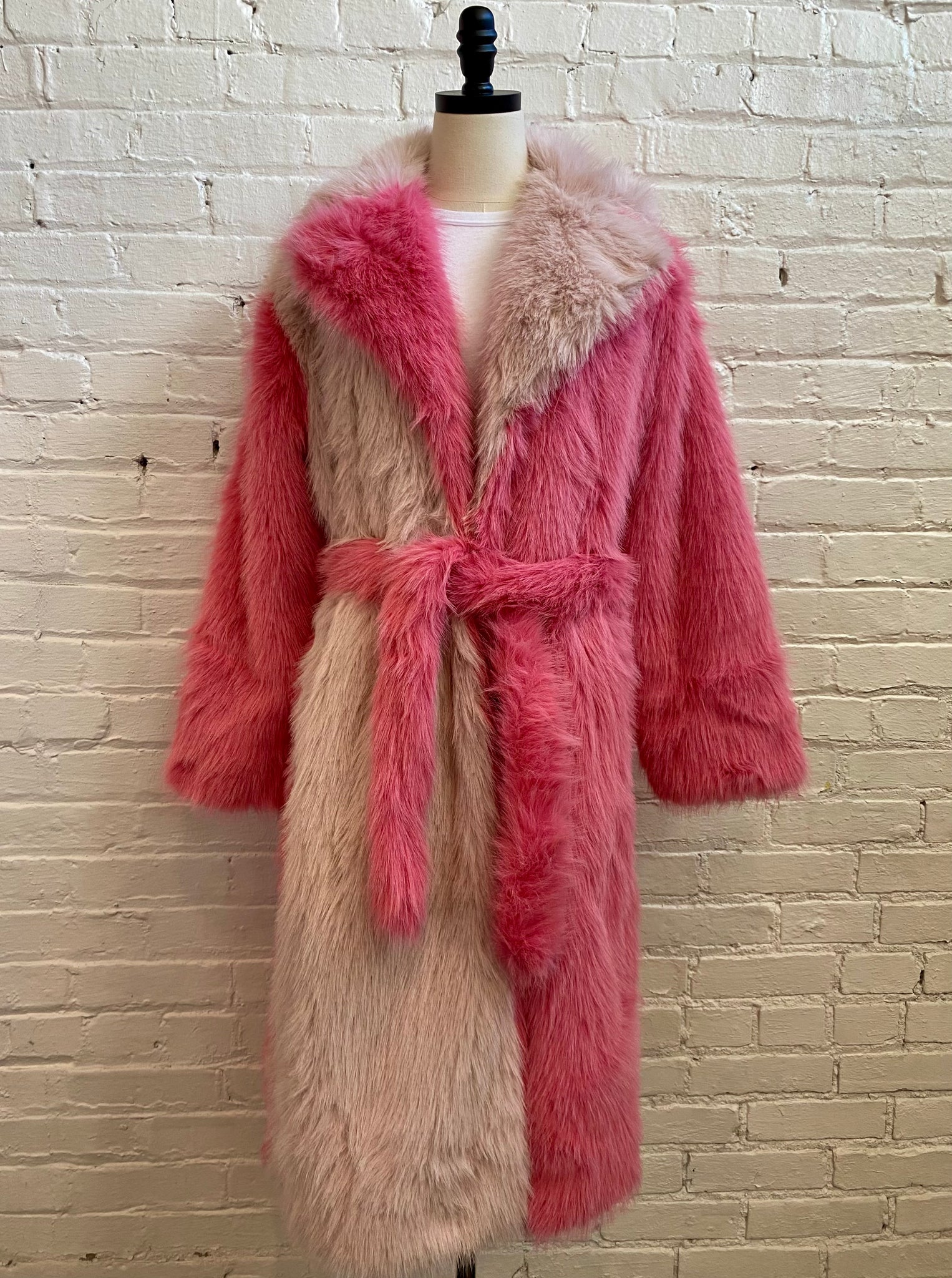 Luxe Pink Faux Fur Coat