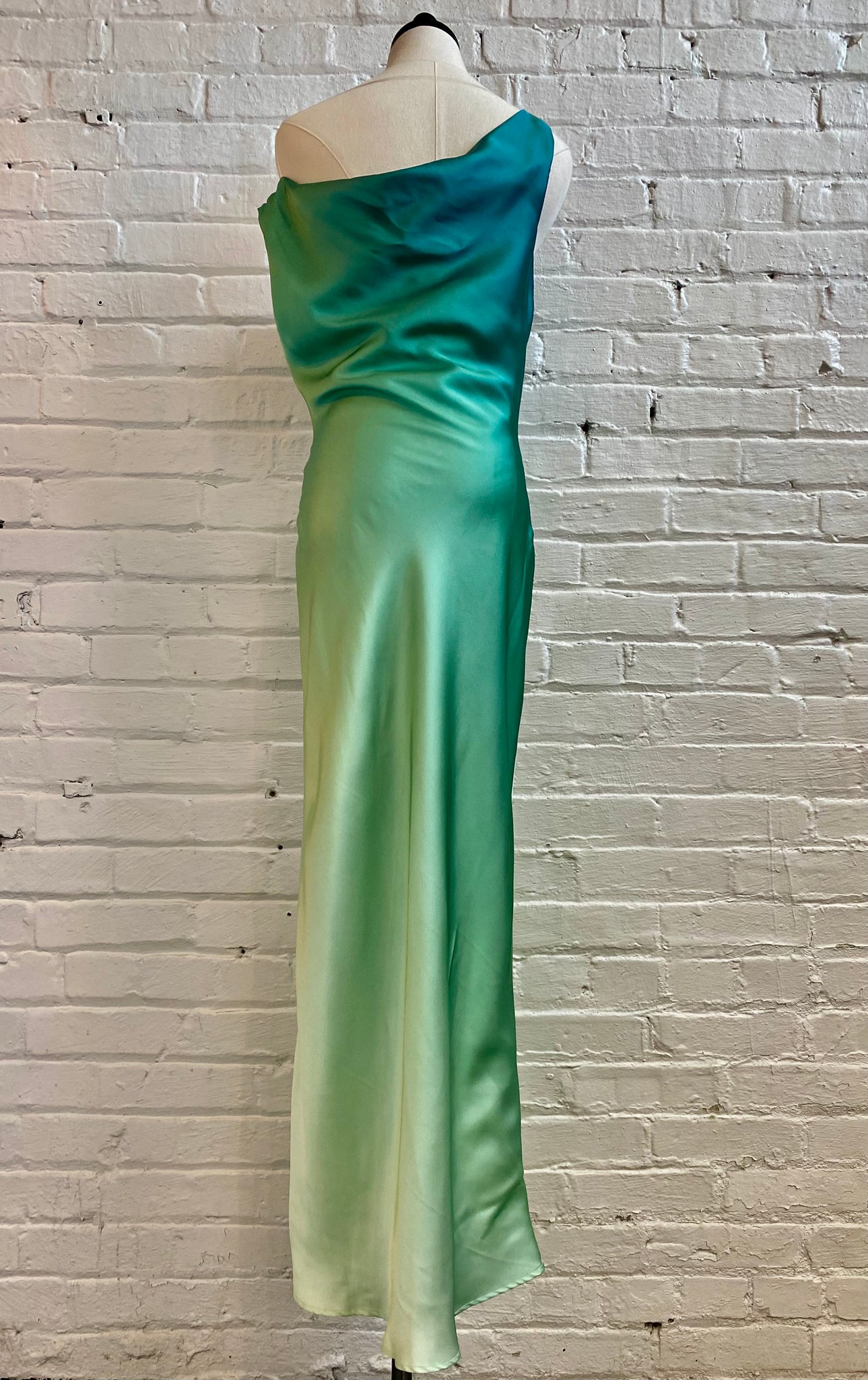 green satin cowl neck maxi dress Valerie Cowl Neck Satin Maxi Dress - Green