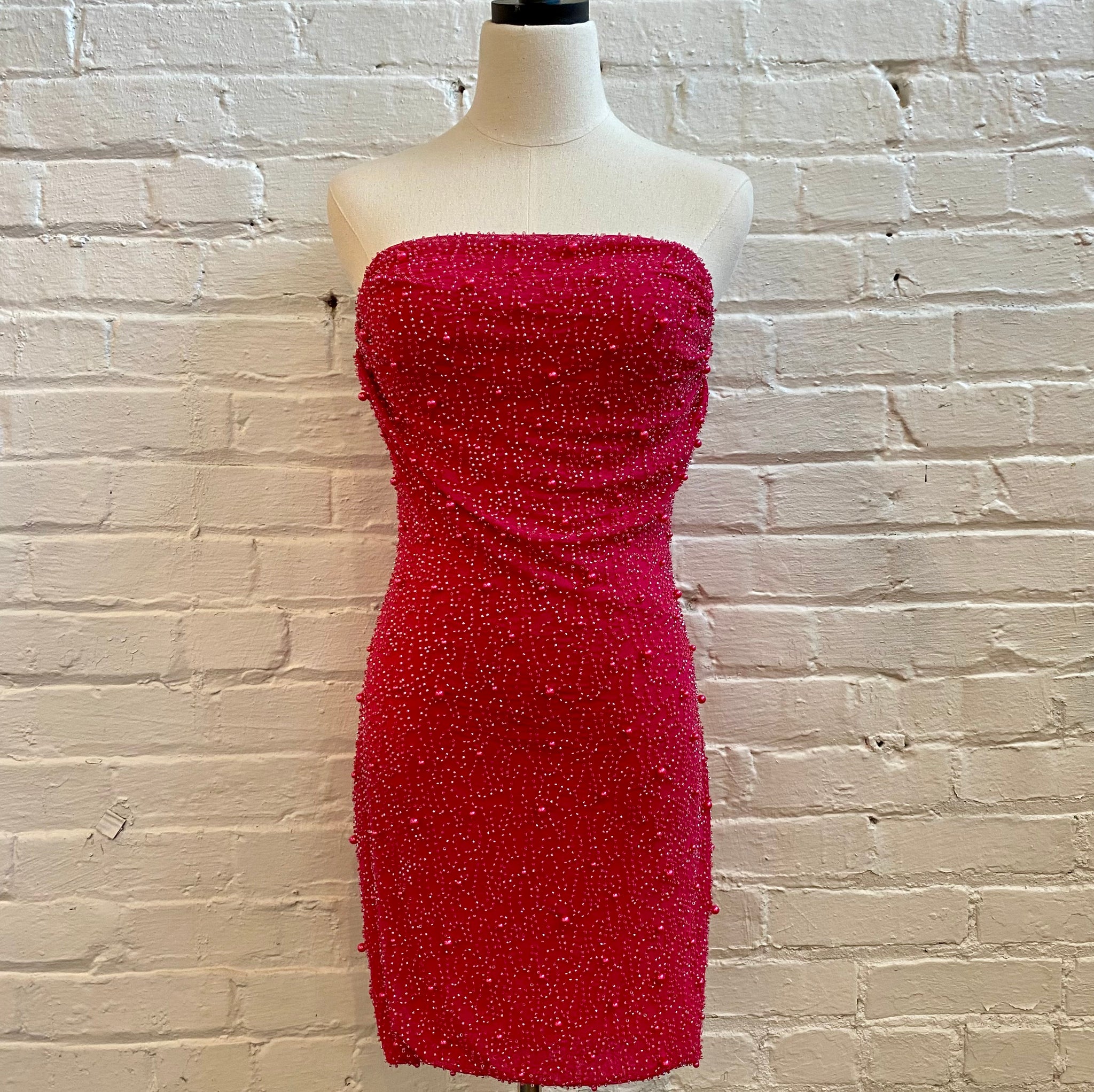 Pearl Embellished Bodycon Dress