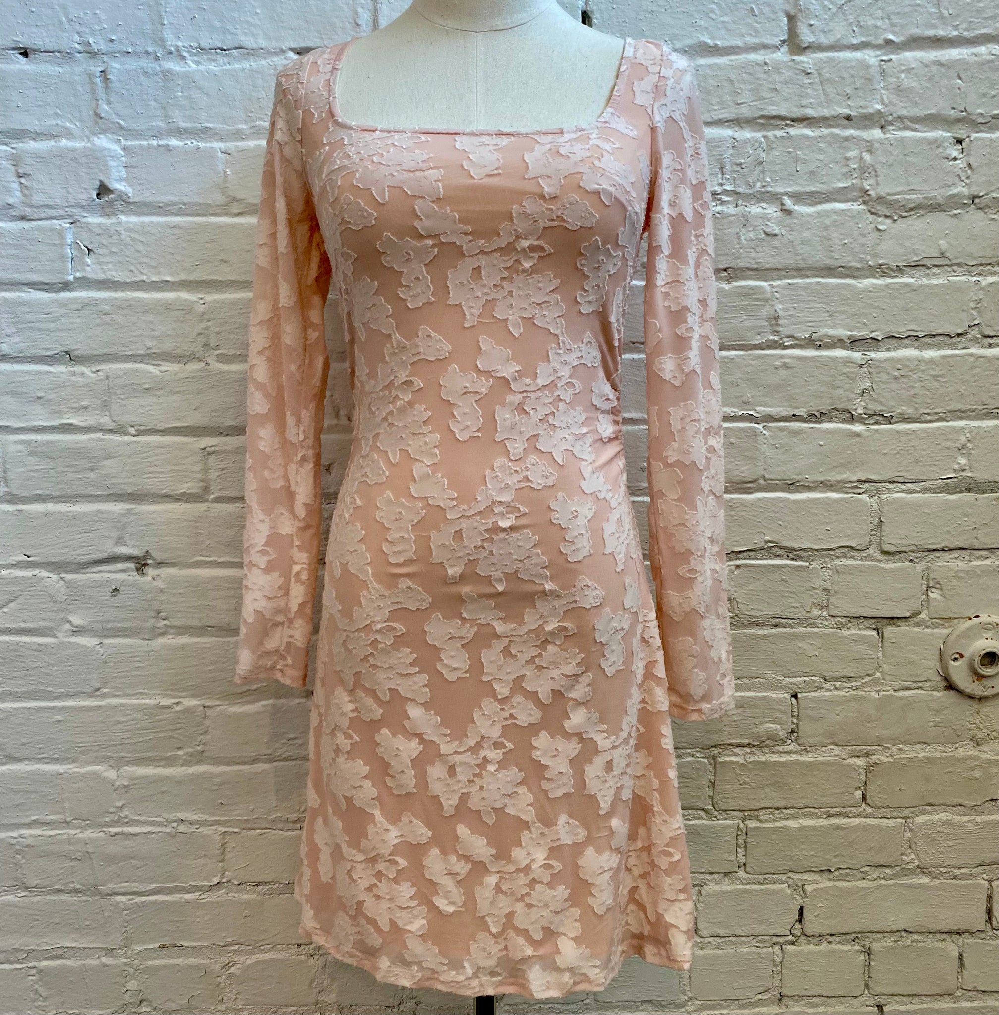 Long Sleeve Textured Dress