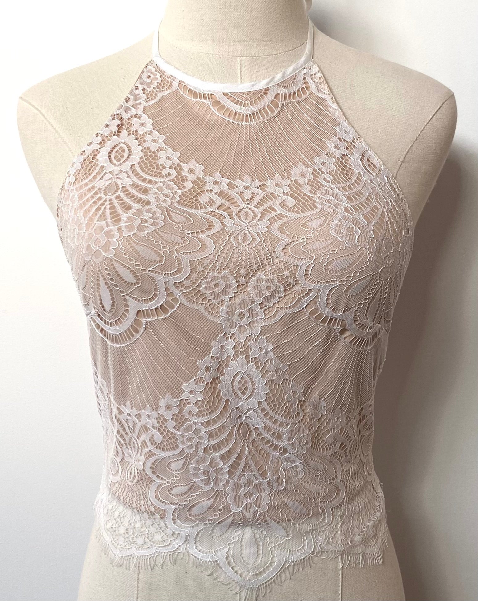 Scallop Lace Halter Top