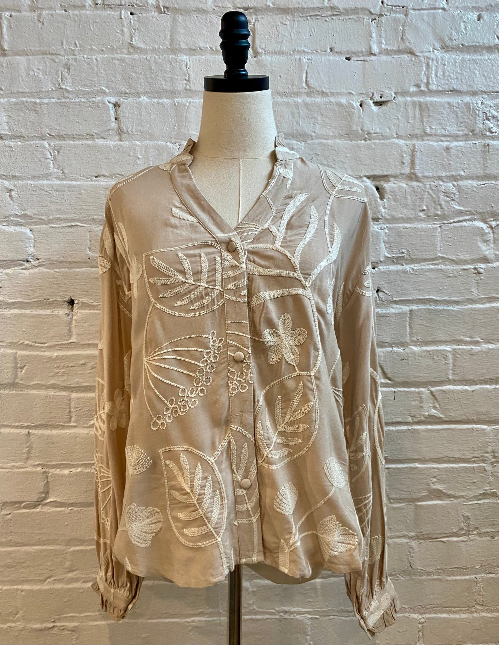 Leaf Detailed Blouse