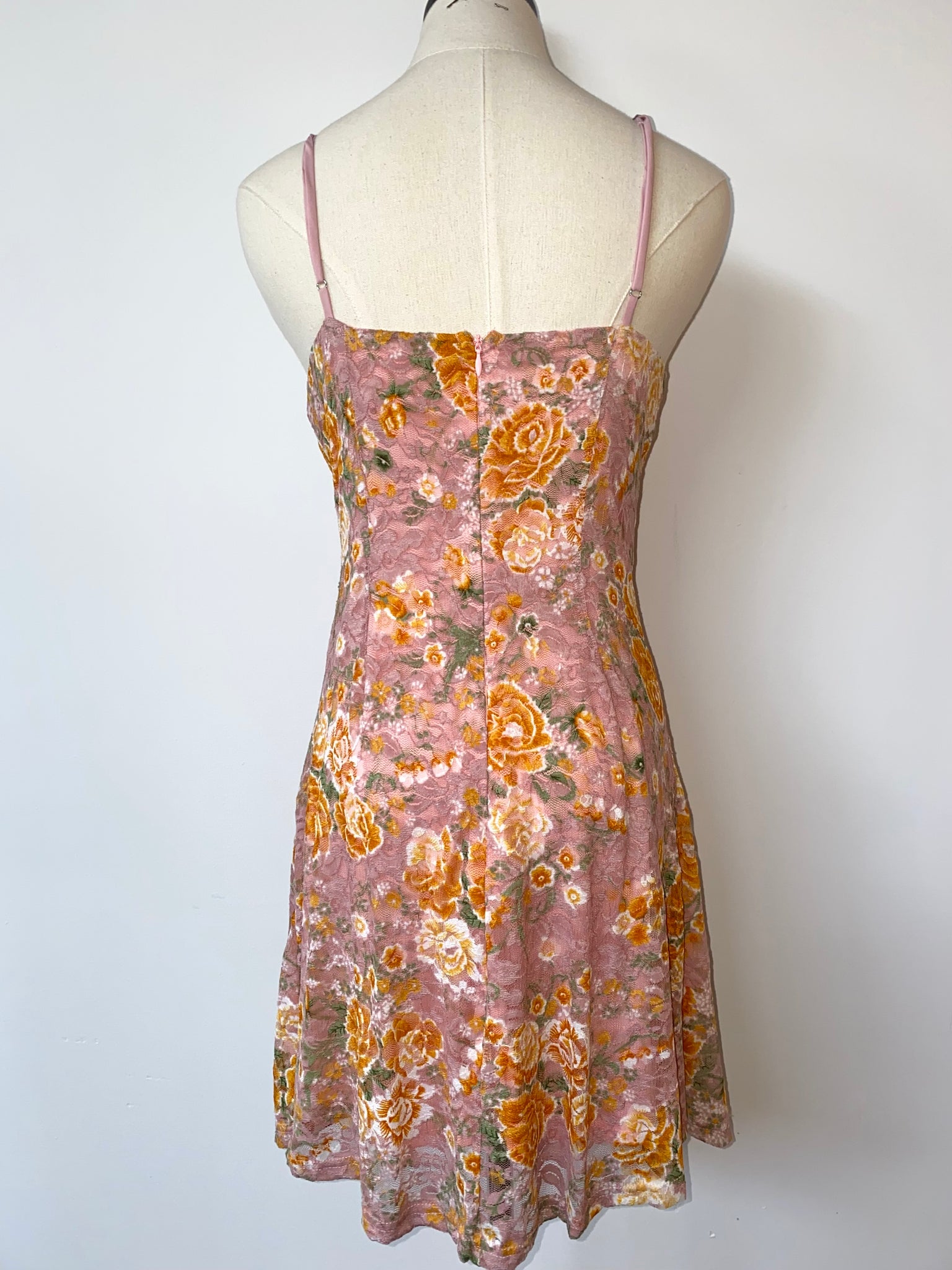 Floral Print Pipe Detail Dress