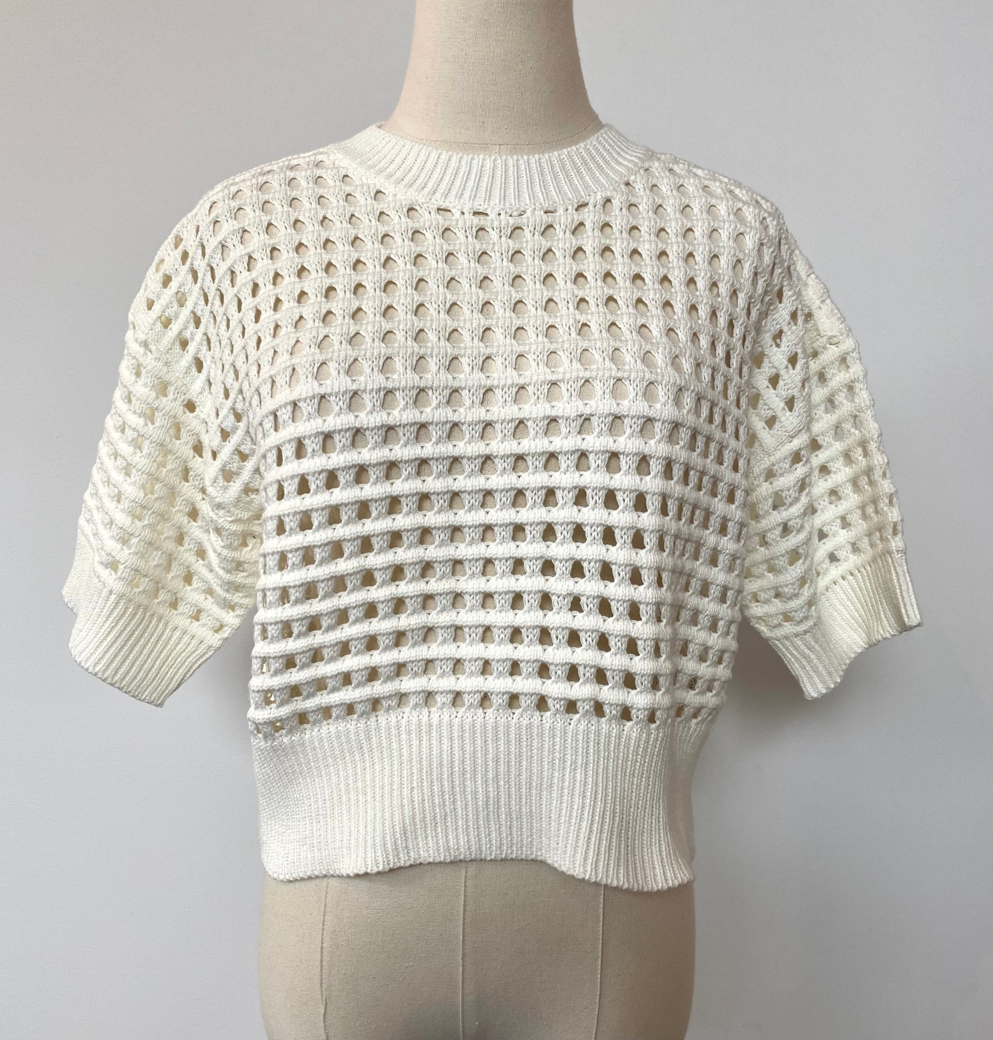 Alina Short Sleeve Crochet Top
