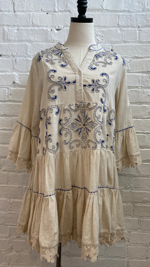 green emerald velvet dress Bloomline Ready to Wear Embroidered Casual Dress by Zaiwa ZBRW2  The Zaibai