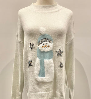 Sparkly Snowman Sweater