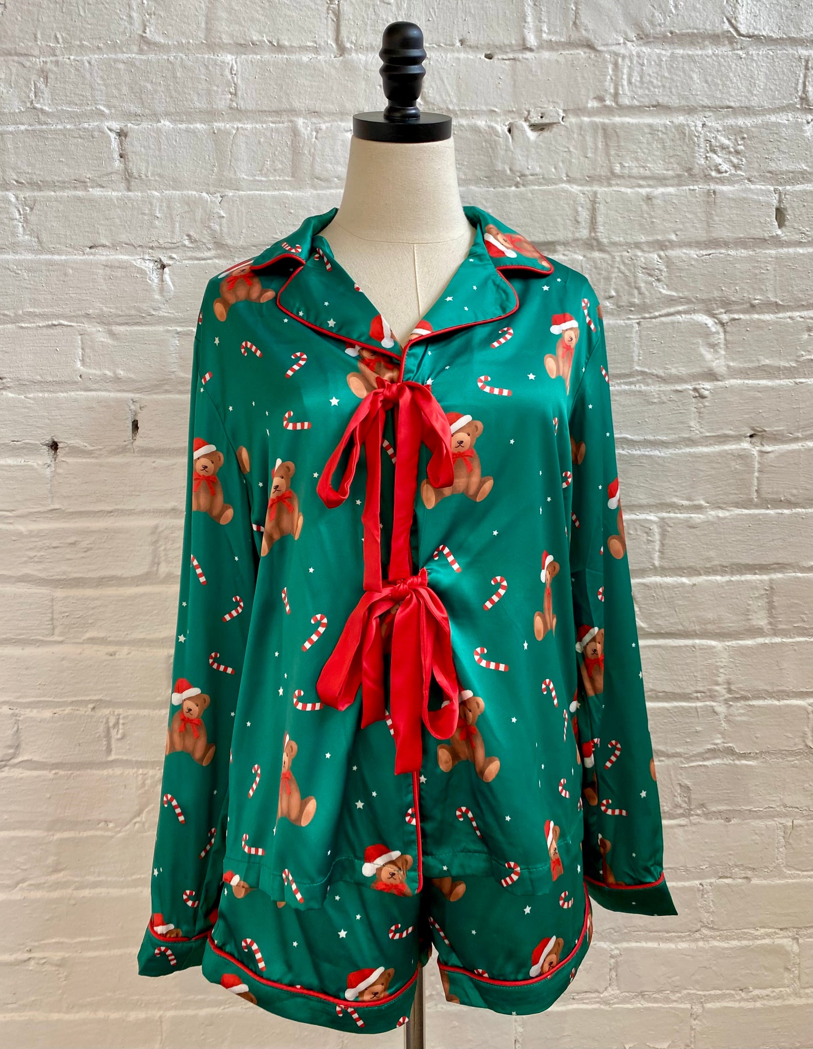 Tie Front Gingerbread Jammies