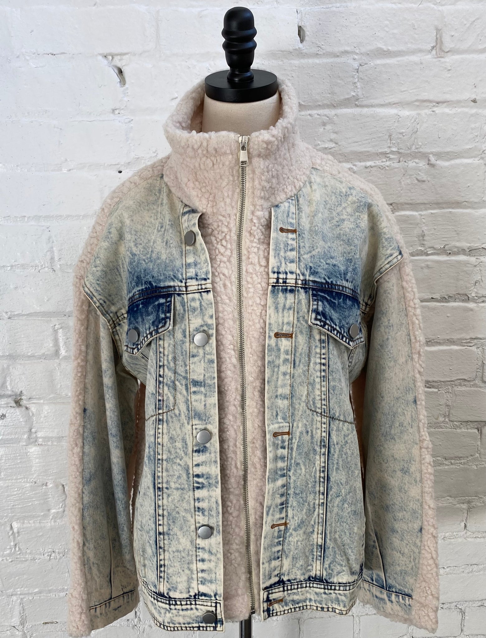 Denim and Sherpa Jacket