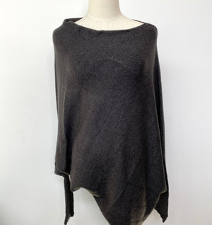 Long Sleeve Crewneck Loose Sweater/Poncho