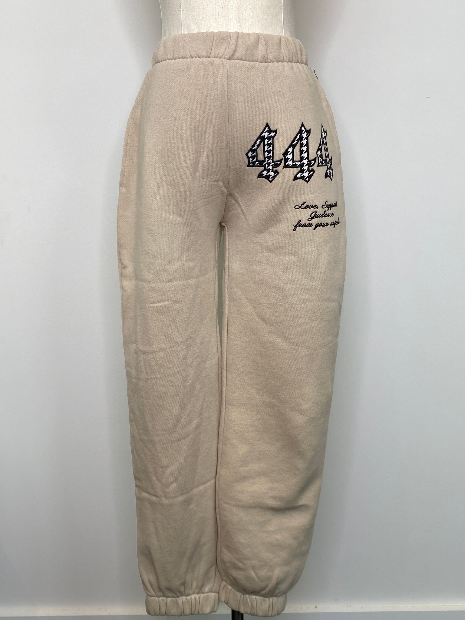 Vanilla Cream Cotton Blend Fleece Jogger