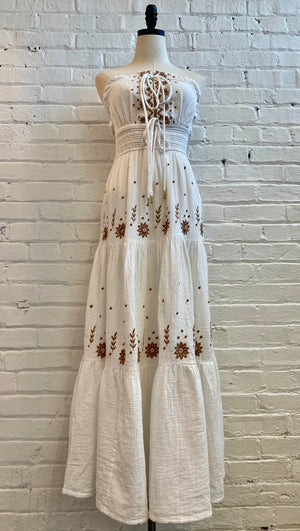 embroidered maxi dress casual ECB Exclusive: Dreamy Floral Embroidered Maxi Dress – Everyday Chic Boutique main image 0