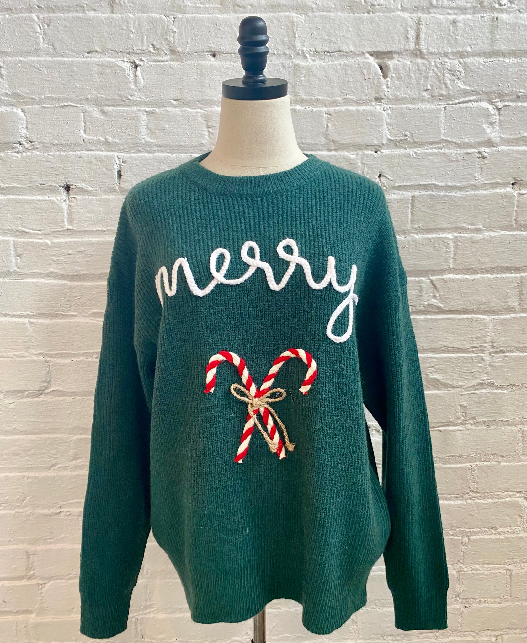 Candy Cane & Holly Sweater