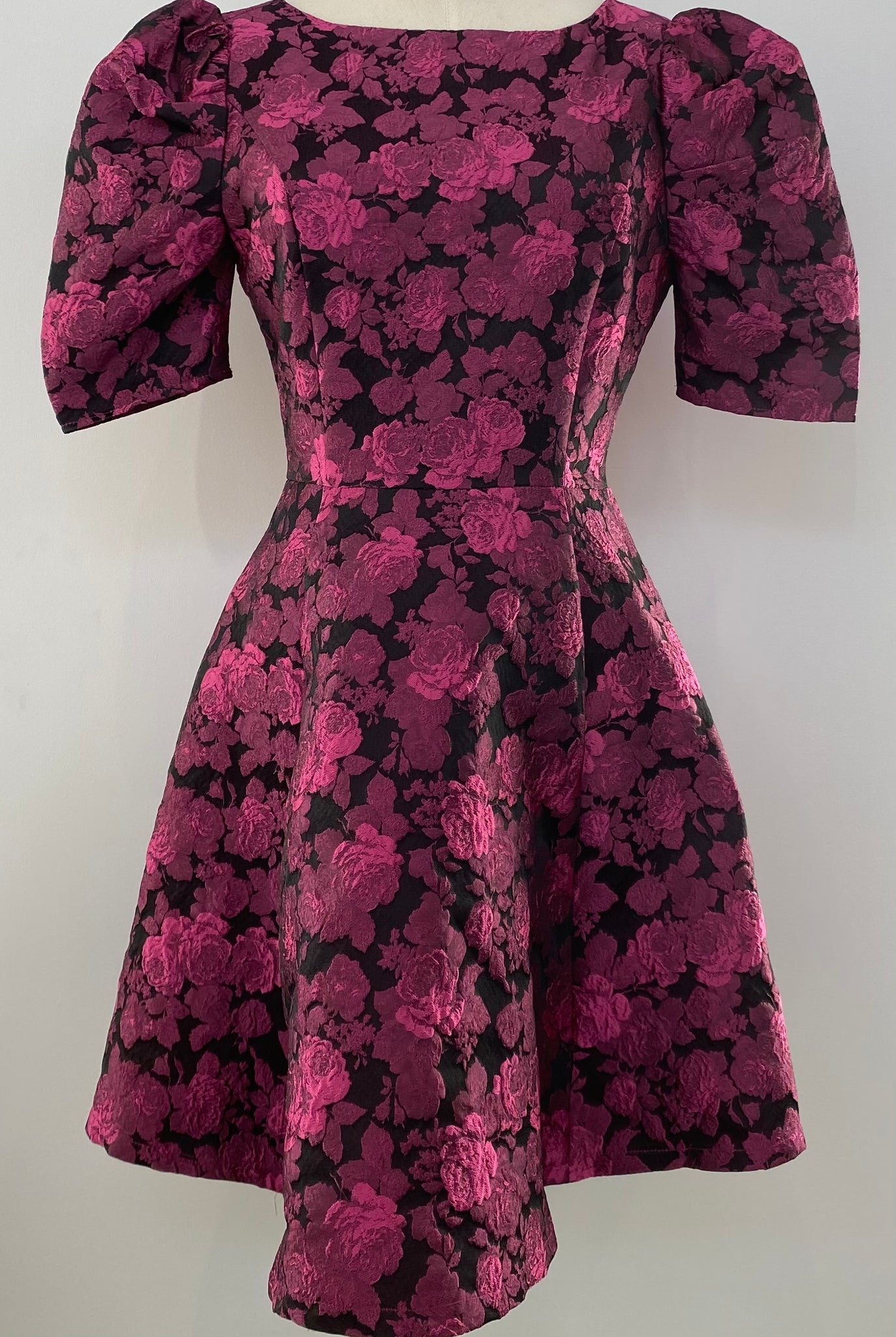 Magenta Jacquard Dress