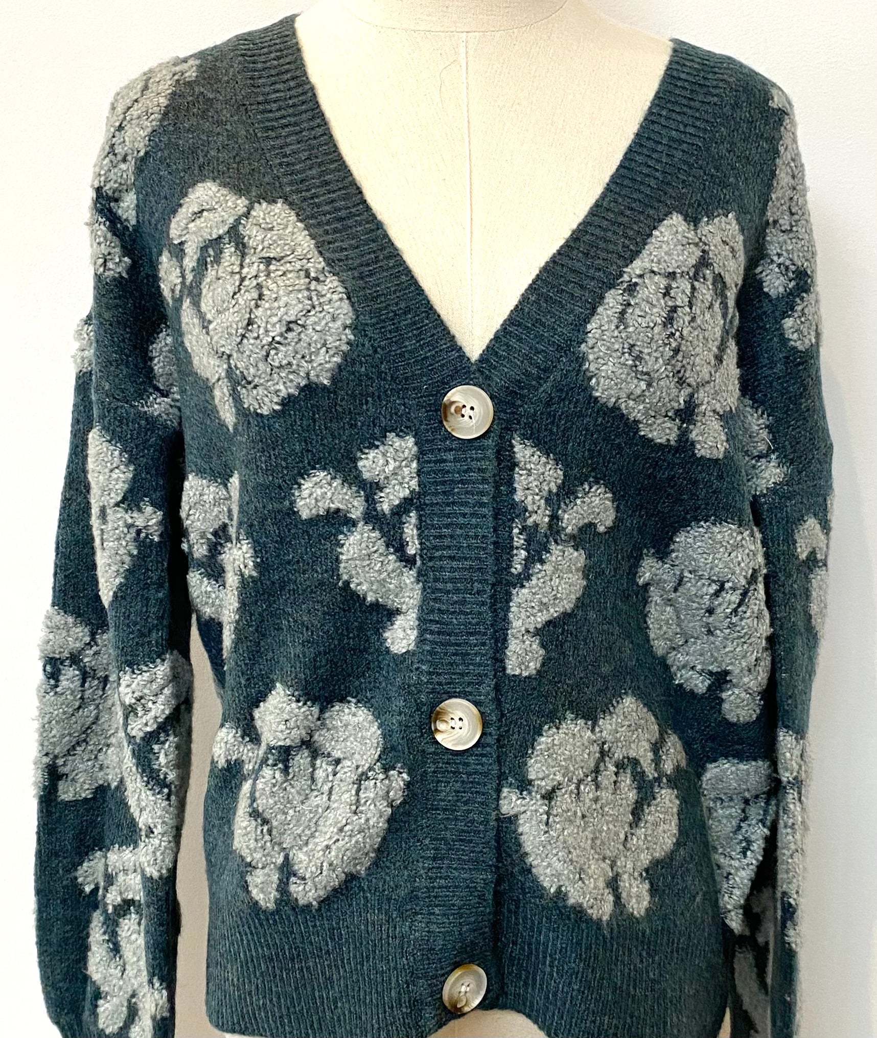 Emerald Floral Cardigan