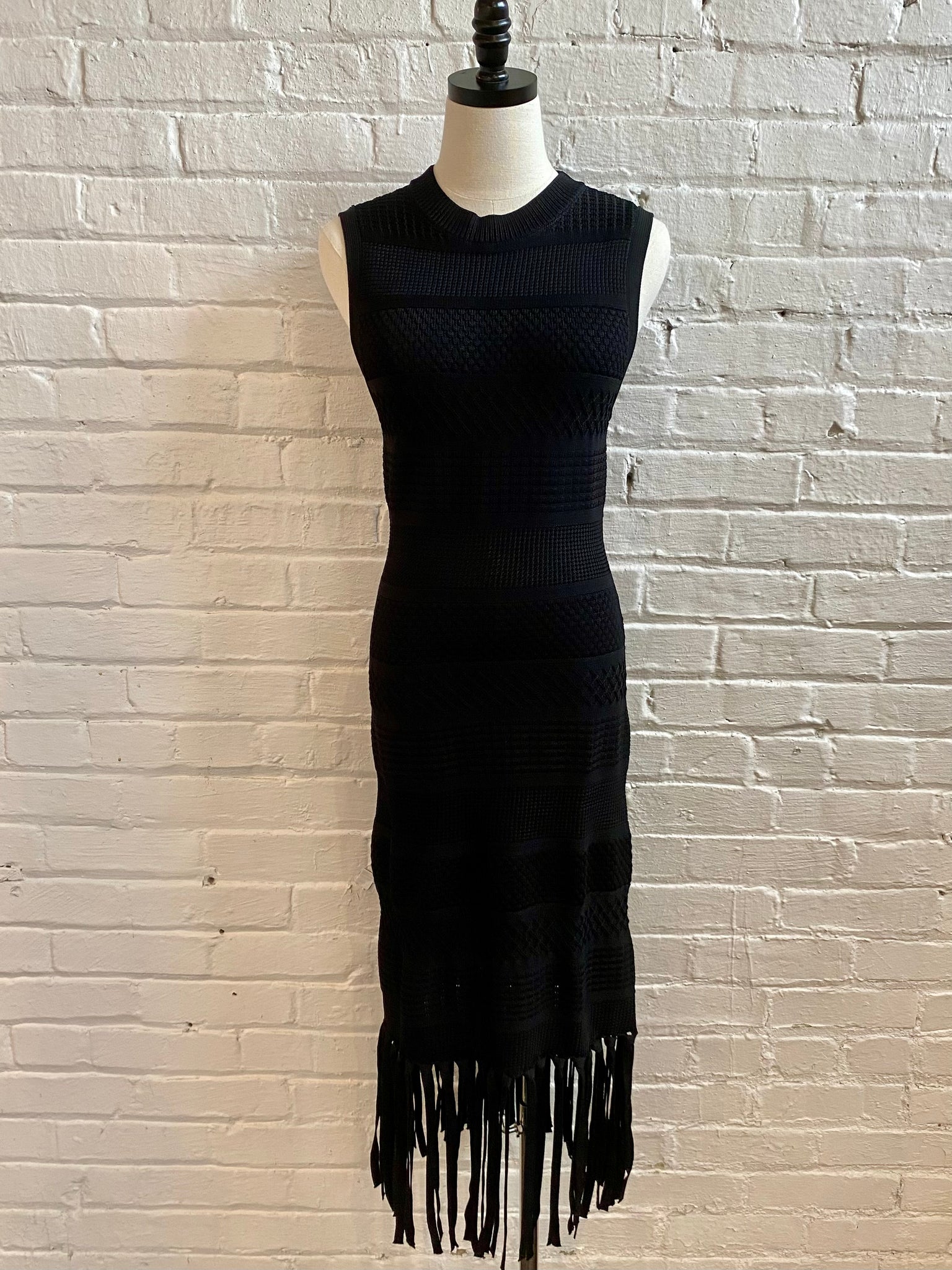 Fringe Knit Midi Dress – Showroom56